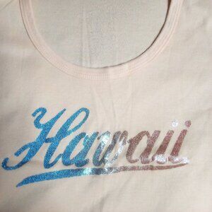 Vintage 70s Hawaii Spell Out Transfer T-Shirt
